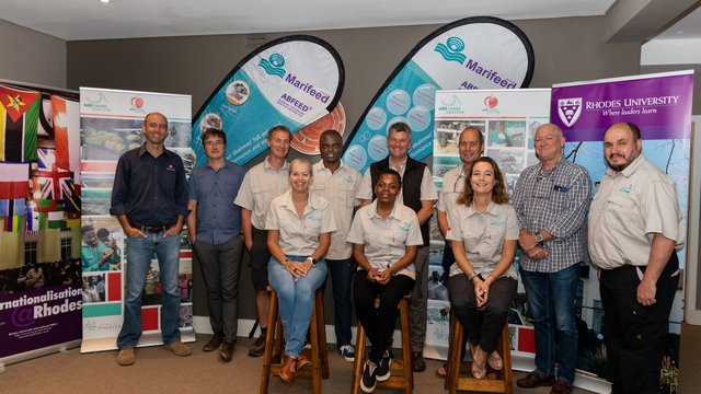 AquaVitae group photo of case studies os sea and land-based IMTA, and sea cucumber in South Africa. Photograph: Gareth Yearsley